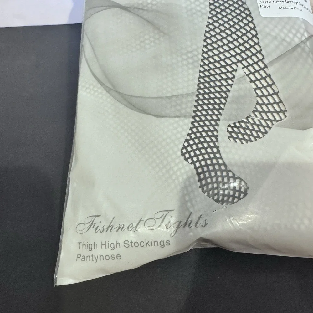 NWT JoMakaC‎ One Size Black Fishnet Tights Thigh High Stockings-Contains 4 Pairs